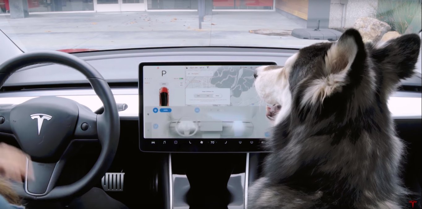 Кадр из видео Tesla в YouTube